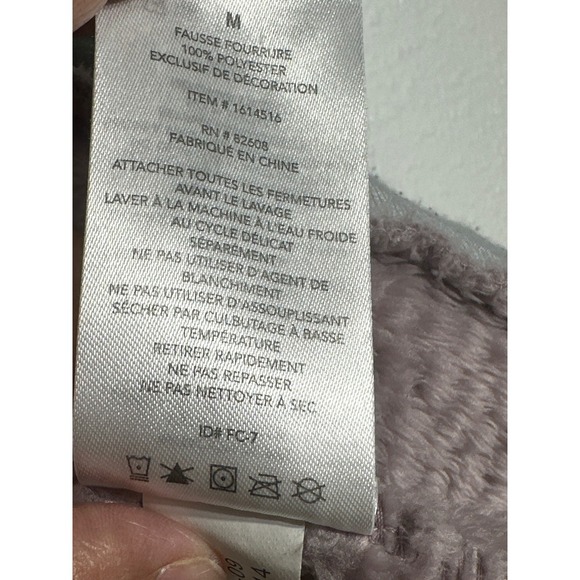 FREE2B Women's Size M Lavender Textured Fleece Zip Up Jacket - Picture 7 of 8